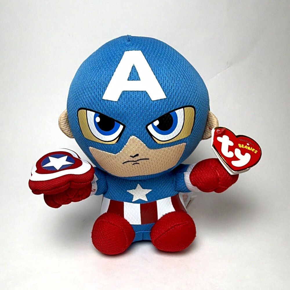 Ty Beanie Babies Marvel Captain America Plush Toy 5 inch